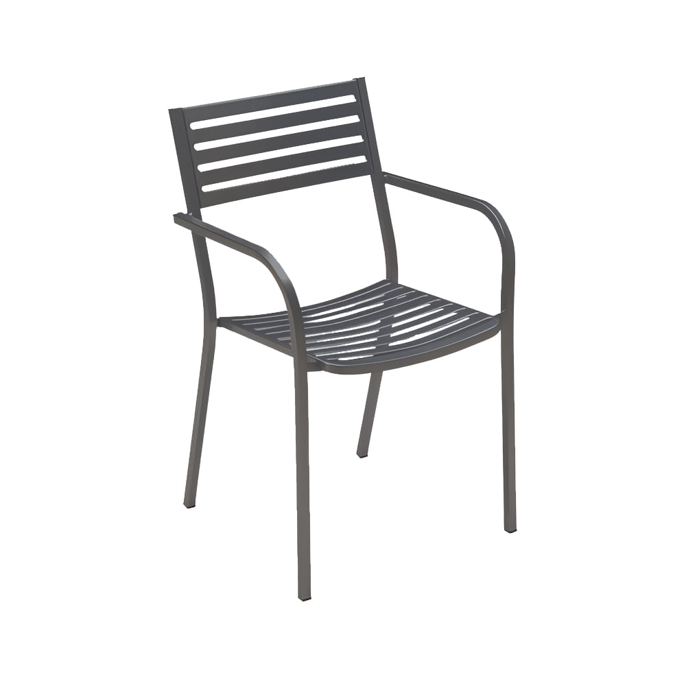 emu Segno Indoor/Outdoor Stackable Armchair - Steel, Gray (268)