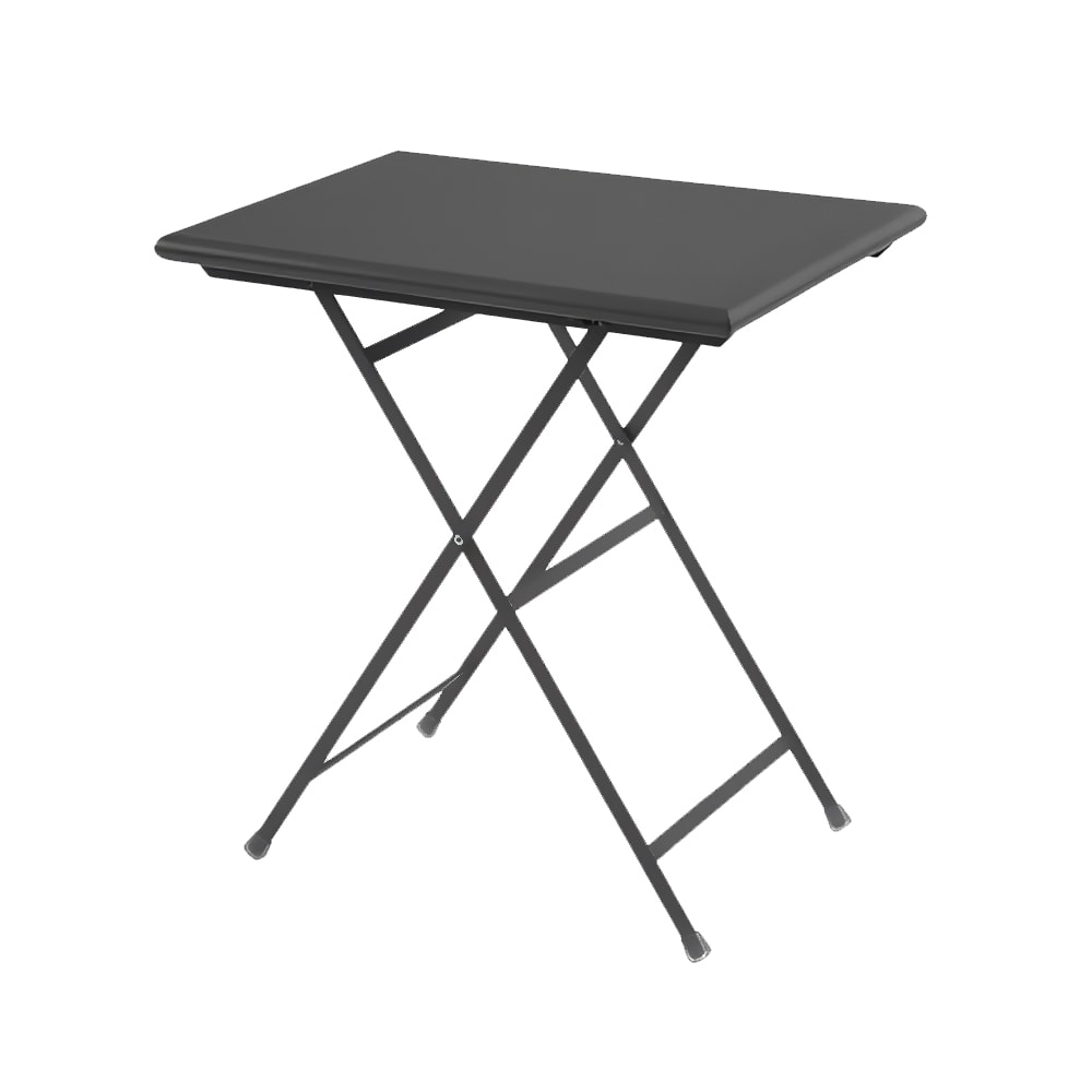 emu 28" Rectangular Folding Table w/ Antique Iron Steel Top, 29 1/2"H (334 AIRON)