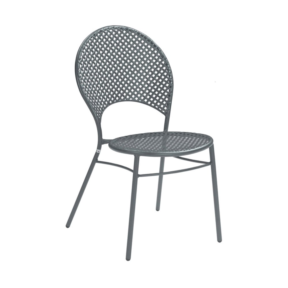 emu Sole Heavy Duty Indoor/Outdoor Stackable Side Chair - Steel, Gray (3402HD)