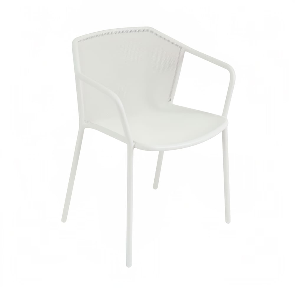 emu Darwin Indoor/Outdoor Stackable Armchair - Steel, White (522)