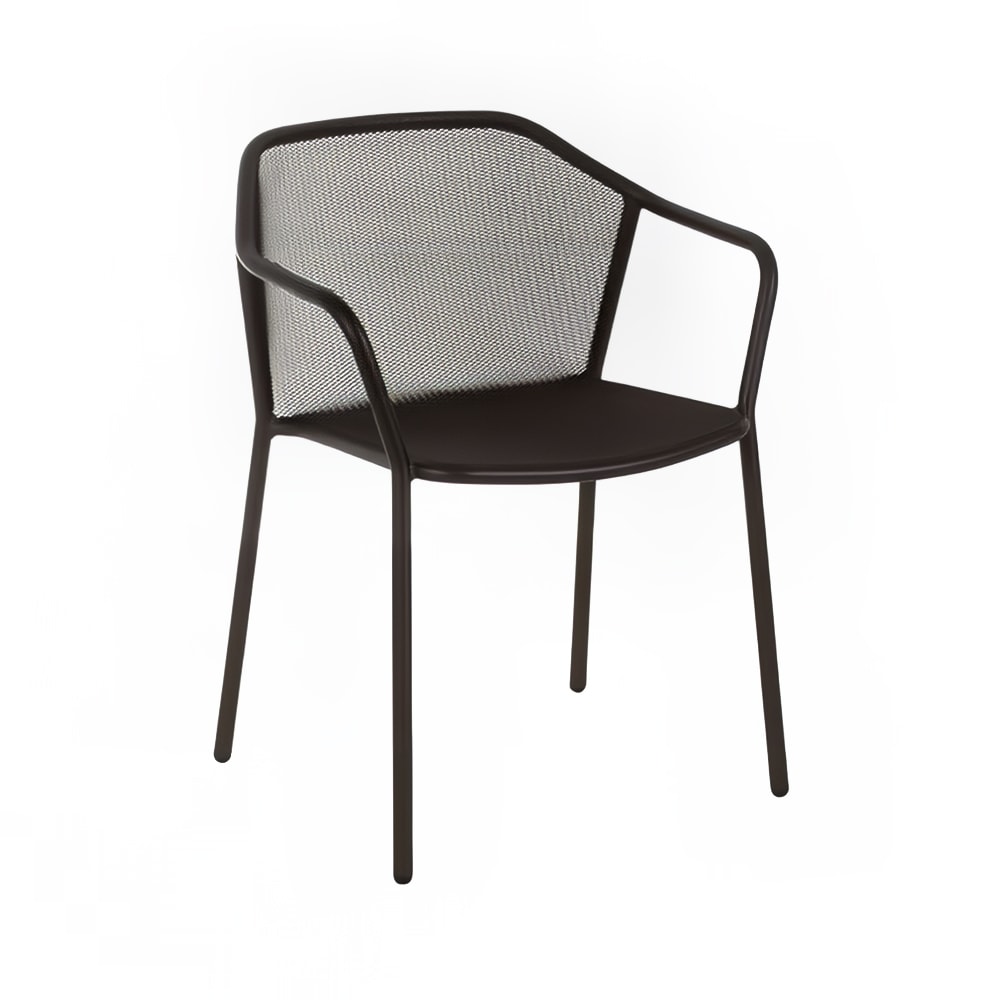 emu Darwin Indoor/Outdoor Stackable Armchair - Steel, Black (522)