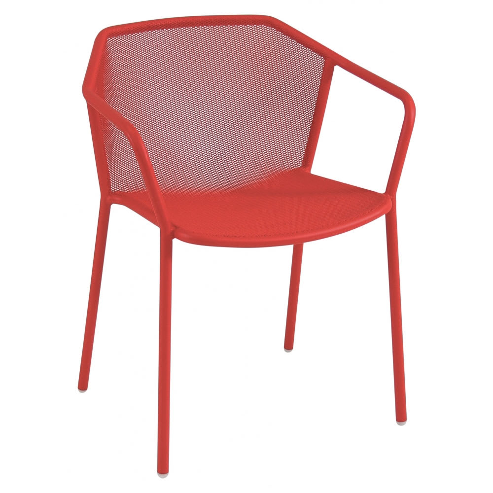 emu Darwin Indoor/Outdoor Stackable Armchair - Steel, Red (522)