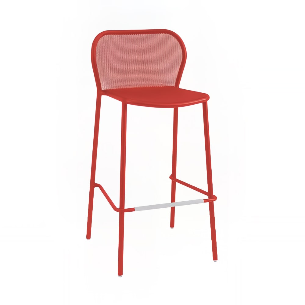 emu 40 1/2" Darwin Barstool w/ Mesh Back & Seat - Steel, Antique Cherry (523)