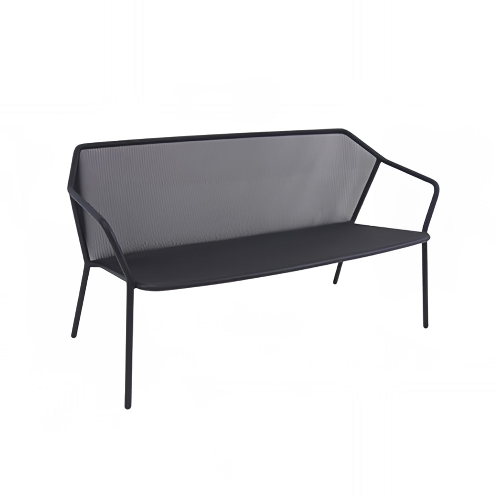 emu 55" Outdoor Loveseat w/ Steel Mesh Back & Seat - Steel Frame, White (527)