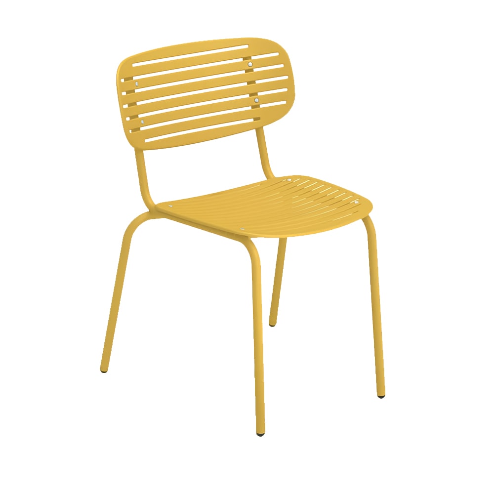 emu Mom Indoor/Outdoor Stackable Side Chair - Steel, Yellow (639)