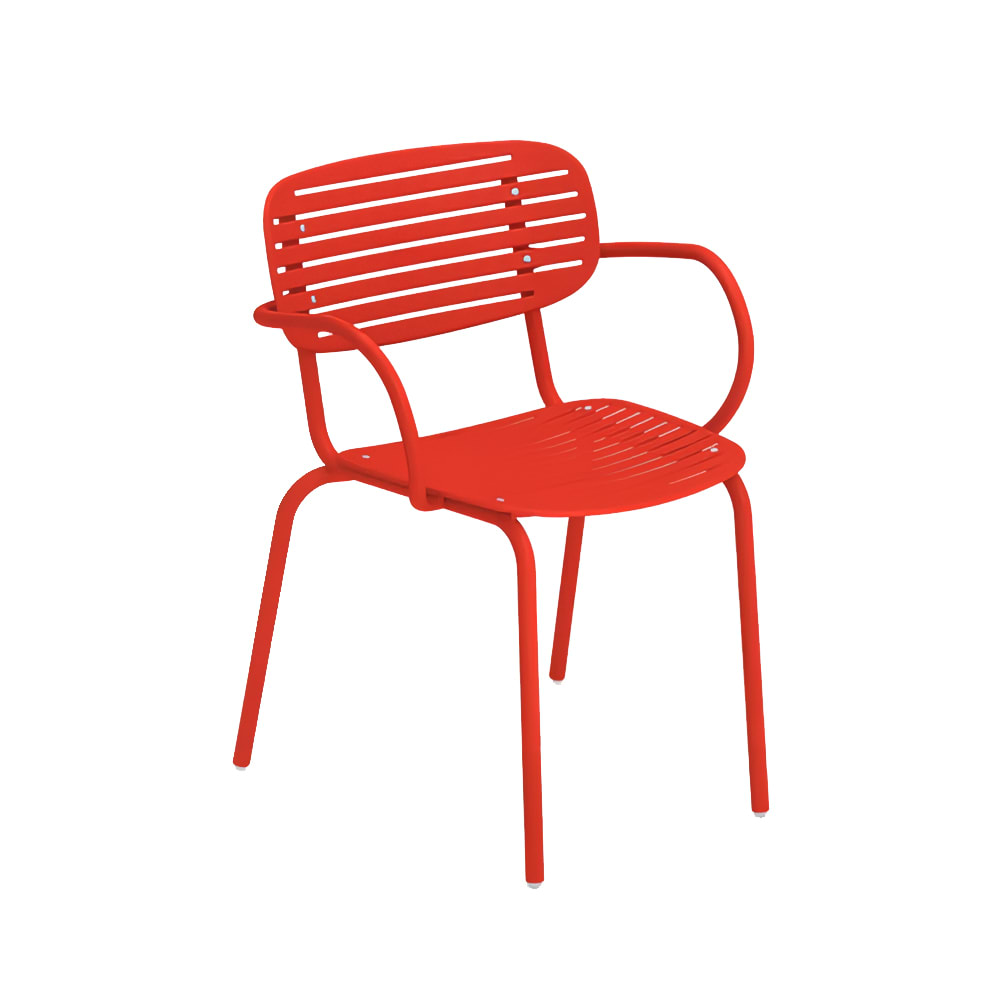 emu Mom Indoor/Outdoor Stackable Armchair - Steel, Red (640)