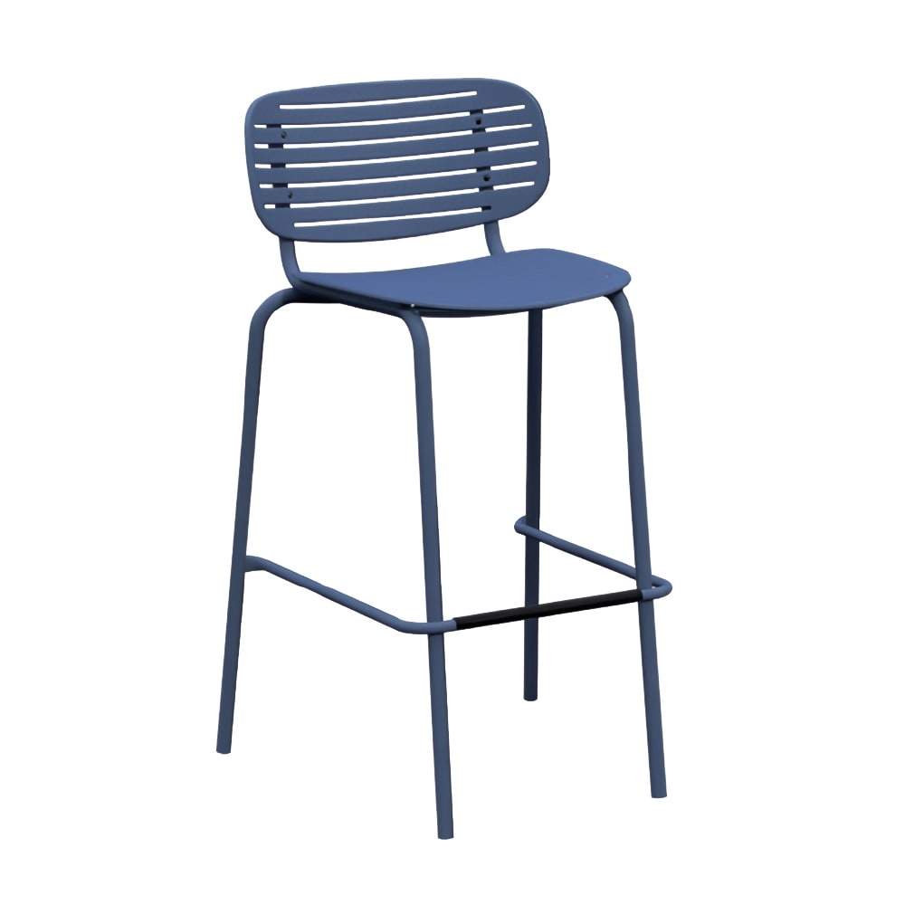 emu 40" Mom Barstool w/ Ladder Back & Seat - Steel, Cement (649)