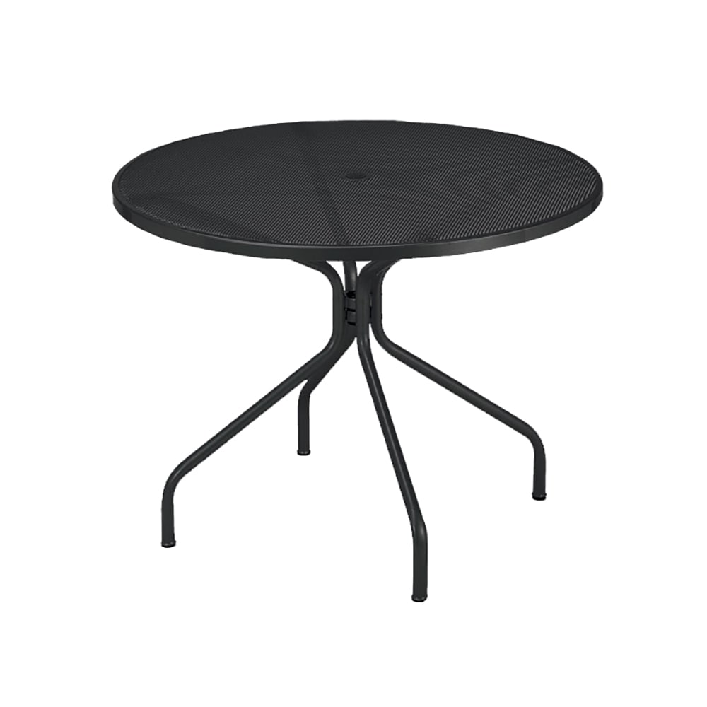 emu 42" Round Cambi Indoor/Outdoor Table w/ Umbrella Hole - Steel, Antique Black (804)