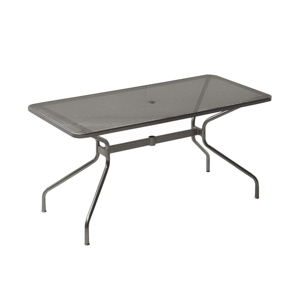 emu Rectangular Indoor/Outdoor Drink Table w/ Umbrella Hole - 48" x 32", Steel, Antique Bronze (807)