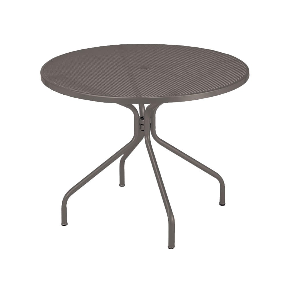 emu 36" Round Cambi Indoor/Outdoor Table w/ Umbrella Hole - Steel, Antique Bronze (813)