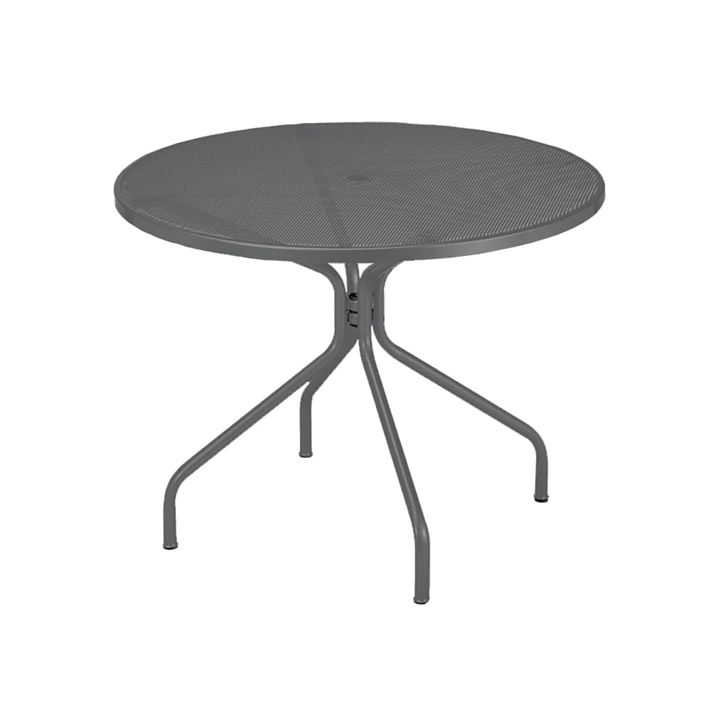 emu 36" Round Cambi Indoor/Outdoor Table w/ Umbrella Hole - Steel, Antique Iron (813)
