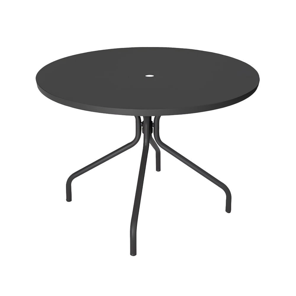 emu 36" Round Indoor/Outdoor Table w/ Umbrella Hole - Steel, Antique Iron (823)