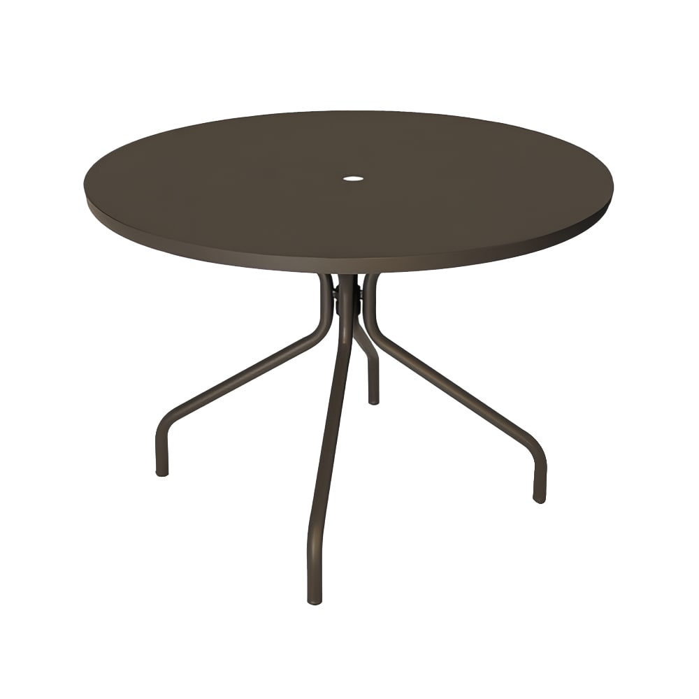 emu 36" Round Indoor/Outdoor Table w/ Umbrella Hole - Steel, Antique Bronze (823)