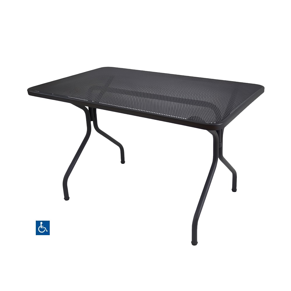 emu Rectangular Cambi Indoor/Outdoor ADA Table - 48" x 32", Steel, Antique Black (836)