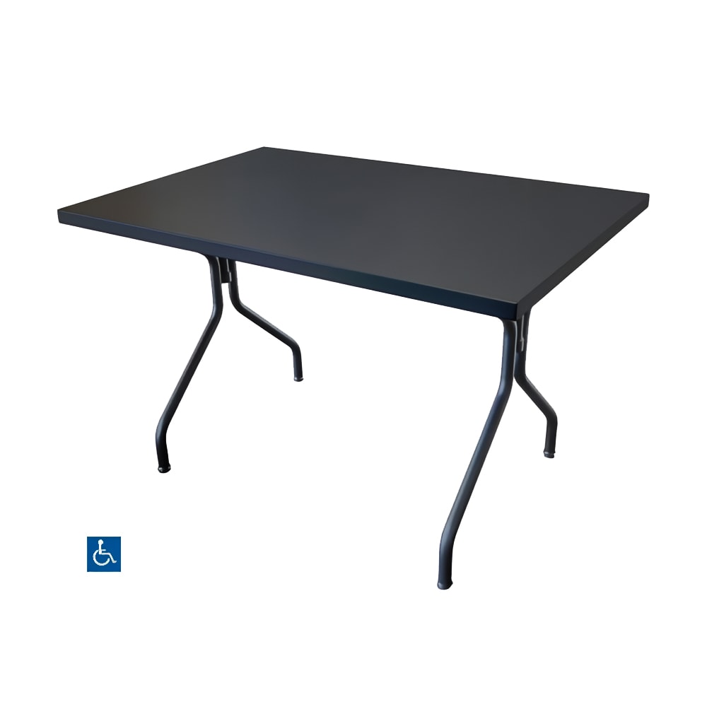 emu Rectangular Indoor/Outdoor ADA Table - 48" x 32", Steel, Antique Iron (837)