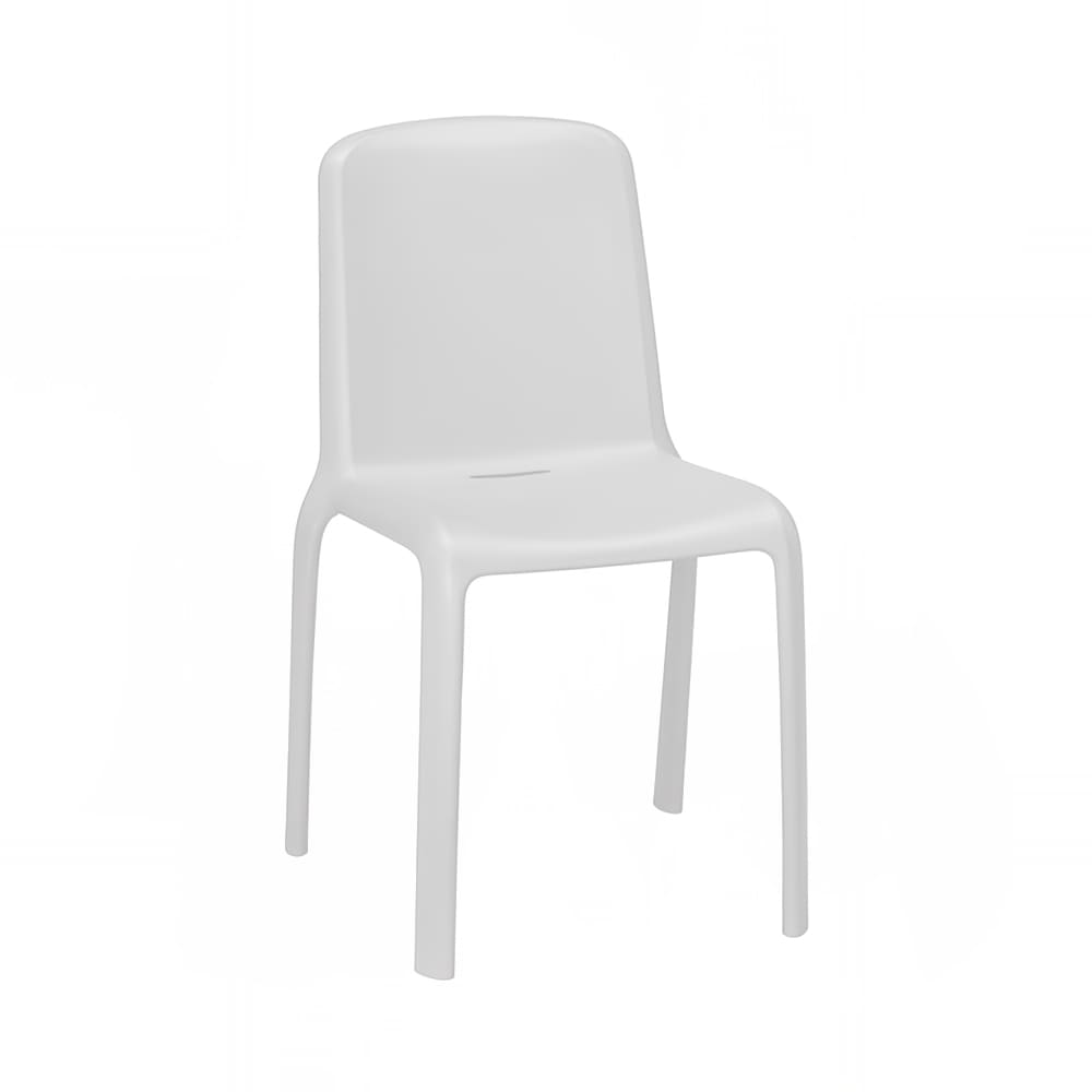 emu Milo Indoor/Outdoor Stackable Side Chair - Plastic, White (9007)
