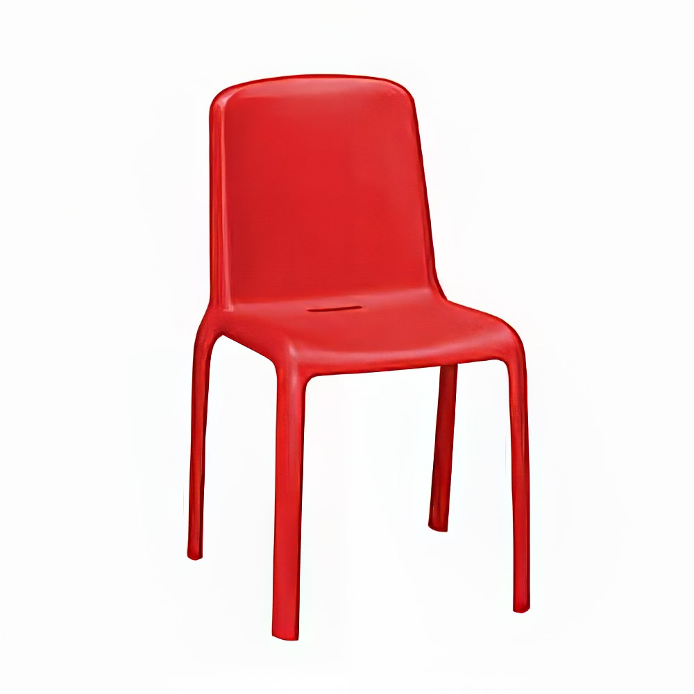 emu Milo Indoor/Outdoor Stackable Side Chair - Plastic, Red (9007)