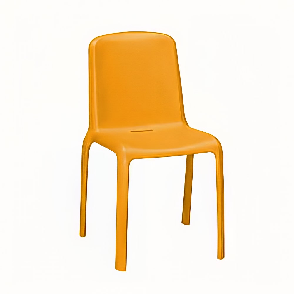 emu Milo Indoor/Outdoor Stackable Side Chair - Plastic, Orange (9007)