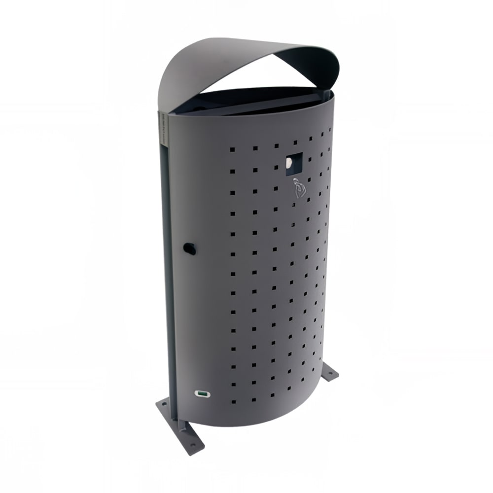 emu 25 gal Dara Litter Bin - Outdoor, Steel, Gray (U694S)