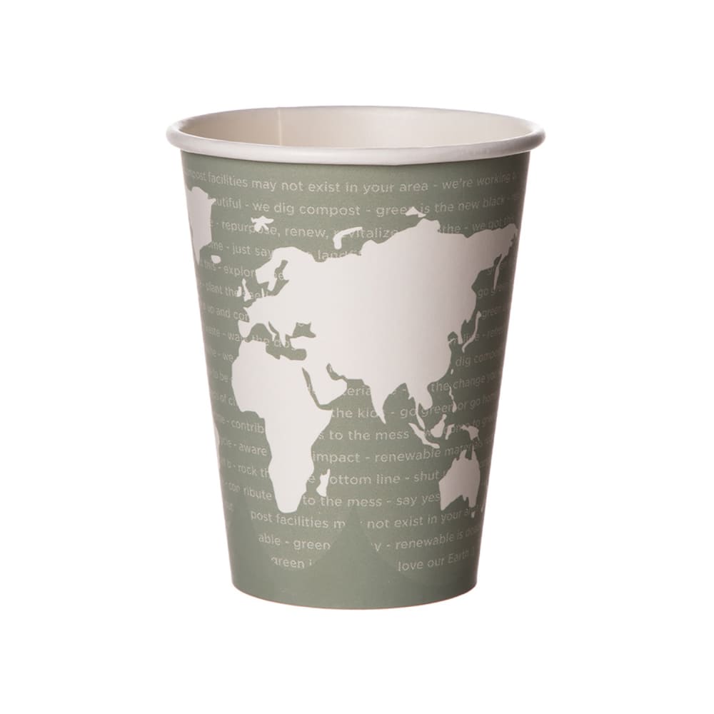 Eco Products World Art™ 12 oz Disposable Hot Cup - PLA, Printed (EP-BHC12-WA)