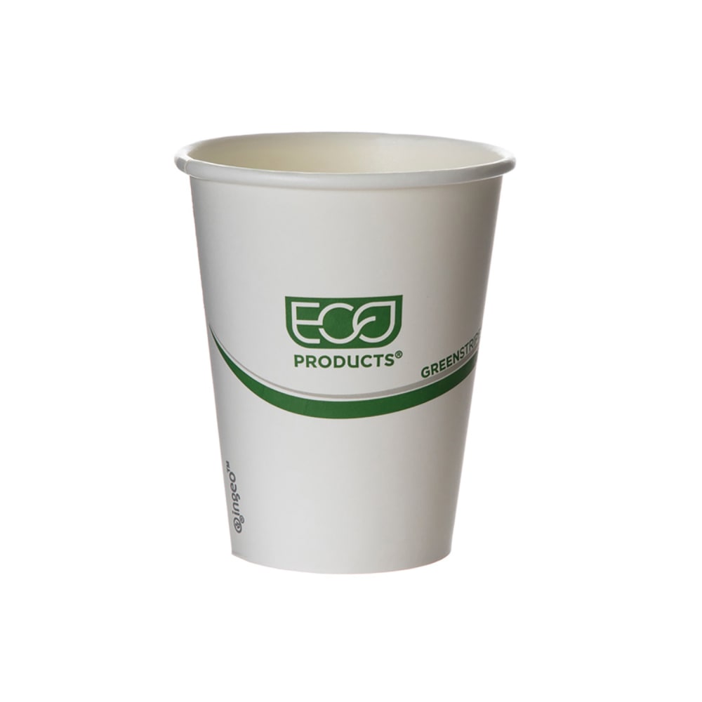 Eco Products GreenStripe® 8 oz Disposable Hot Cup - PLA, Printed (EP-BHC8-GS)