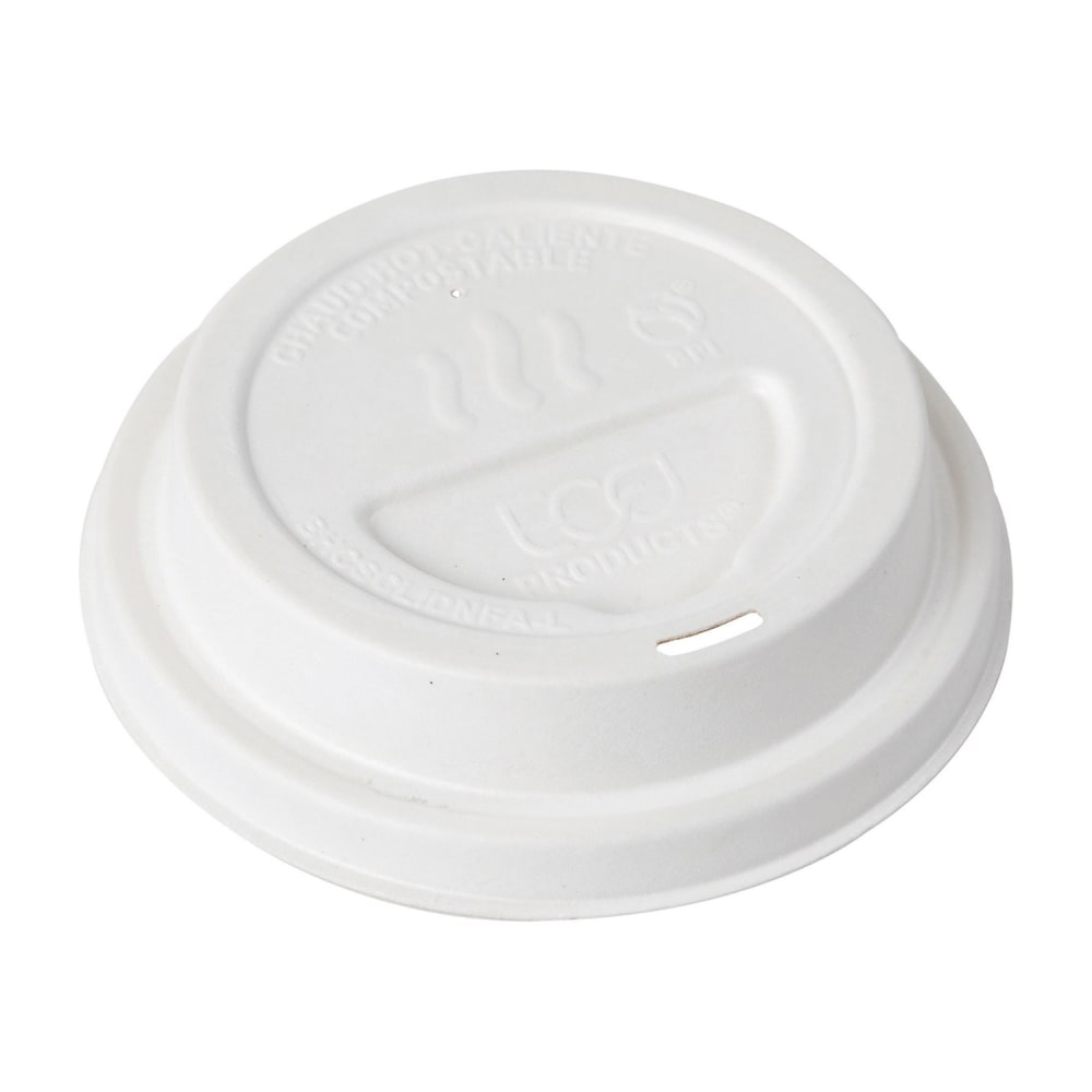 Eco Products GreenStripe® Dome Lid for 8 oz Hot Cups - Molded Fiber, White (EP-BHCSCLIDNFAS)