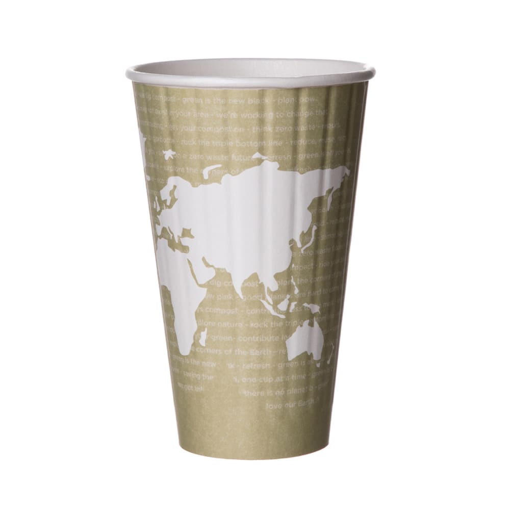 Eco Products World Art™ 16 oz Disposable Insulated Hot Cup - PLA, Printed (EP-BNHC16-WD)