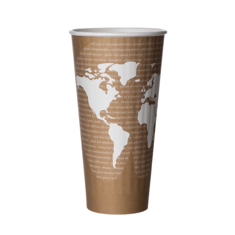 Eco Products World Art™ 20 oz Disposable Insulated Hot Cup - PLA, Printed (EP-BNHC20T-WD)