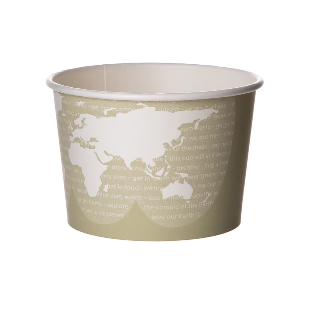 Eco Products 16 oz World Art™ Food Container - Paper, Green (EP-BSC16-WA)