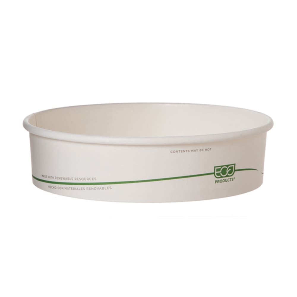 Eco Products 26 oz GreenStripe® Squat Food Container - Paper, White (EP-BSC26S-GS)