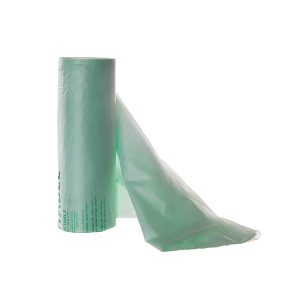 Eco Products 13 gal Trash Can Liner Bags - 32"L x 24"W, PBAT, Green (EP-CB13)