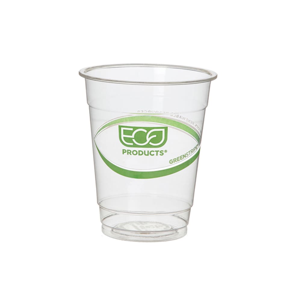 Eco Products 7 oz GreenStripe® Disposable Cold Cup - PLA, Clear (EP-CC7-GS)