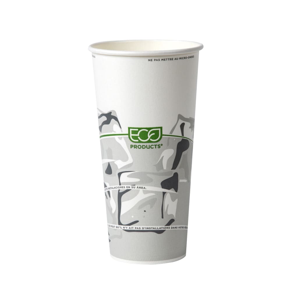 Eco Products 20 oz GreenStripe® Disposable Cold Cup - Paper, Clear (EP-CP22)