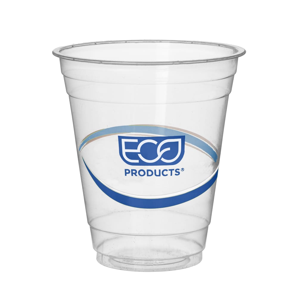 Eco Products 10 oz BlueStripe™ Disposable Cold Cup - PET, Clear (EP-CR12)
