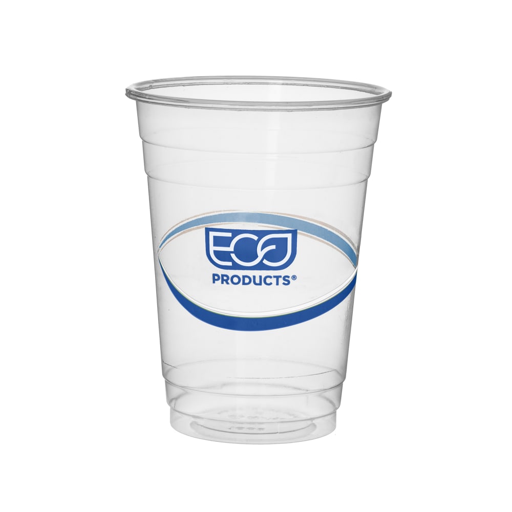 Eco Products 16 oz BlueStripe™ Disposable Cold Cup - PET, Clear (EP-CR16)