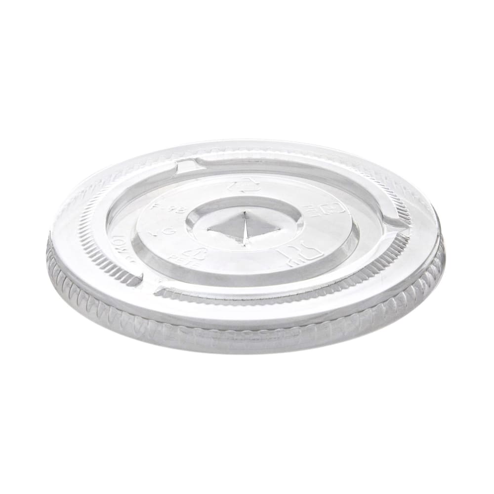 Eco Products BlueStripe™ Flat Lid for 9 to 24 oz Cold Cups - PET, Clear (EP-CRFL)