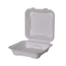Eco Products Vanguard® Hinged Lid Food Container - 8" x 8" x 3", Molded Fiber (EP-HC81NFA) thumbnail 2