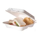 Eco Products (3) Compartment Hinged Lid Food Container - 9" x 9" x 3", Molded Fiber (EP-HC93) thumbnail 2