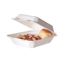 Eco Products Hinged Lid Food Container - 8" x 8" x 3", Molded Fiber (EP-HCL81) thumbnail 2