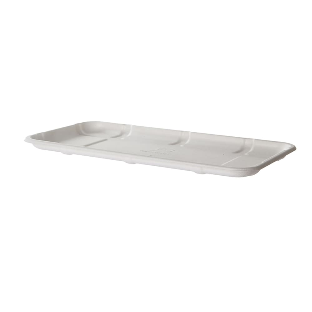 Eco Products Vanguard® Meat & Produce Tray - 11" x 6", Molded Fiber, White (EP-MP10SNFA)
