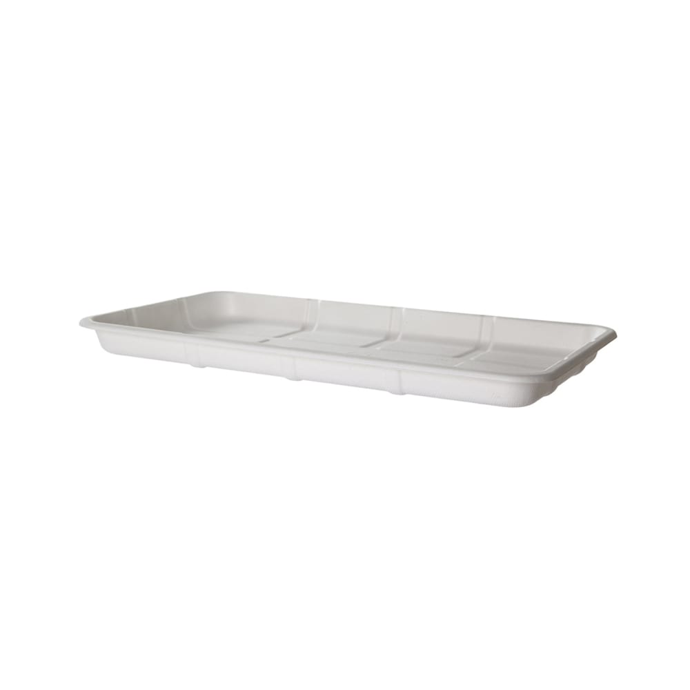 Eco Products Vanguard® Meat & Produce Tray - 14 3/4" x 8 1/4", Molded Fiber, White (EP-MP25SNFA)