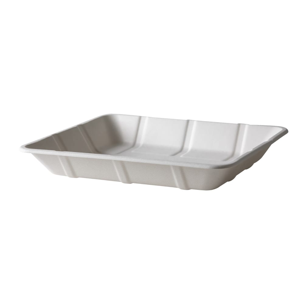 Eco Products Vanguard® Meat & Produce Tray - 10 1/2" x 8 1/2", Molded Fiber, White (EP-MP8DNFA)
