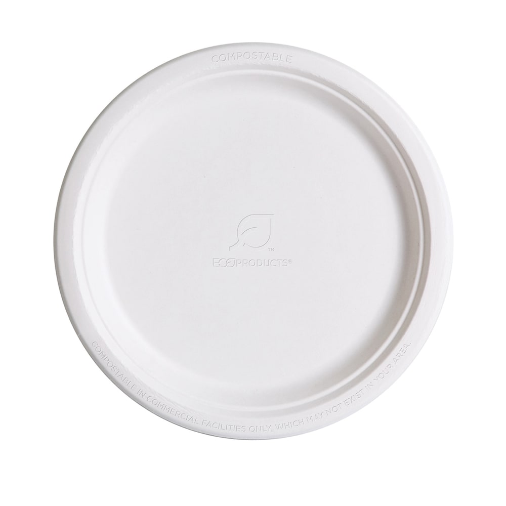 Eco Products WorldView™ 10" Round Disposable Plate - Molded Fiber, White (EP-P005)