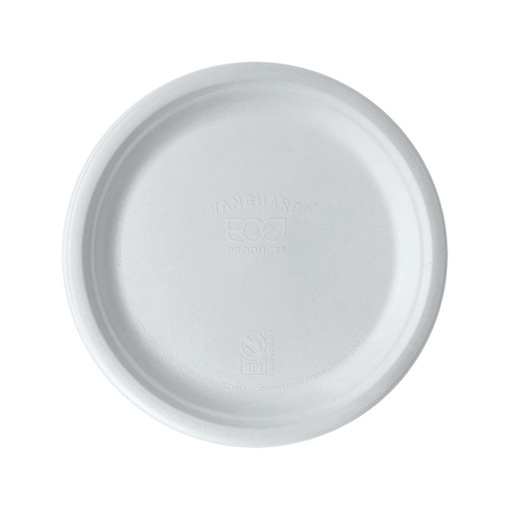 Eco Products Vanguard® WorldView™ 10" Round Disposable Plate - Molded Fiber, White (EP-P005NFA)