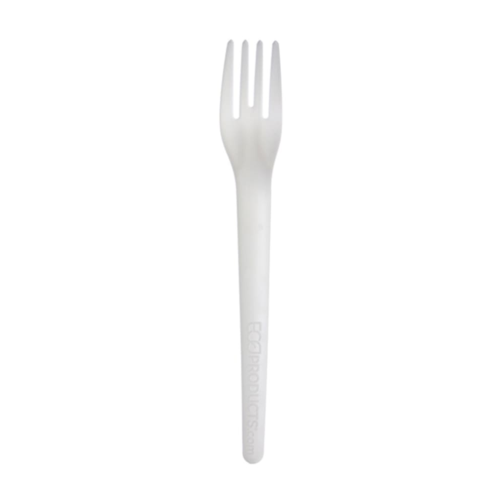 Eco Products 6" Plantware® Disposable Fork - PLA, White (EP-S012)