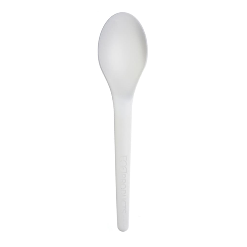 Eco Products 6" Plantware® Disposable Spoon - PLA, White (EP-S013)