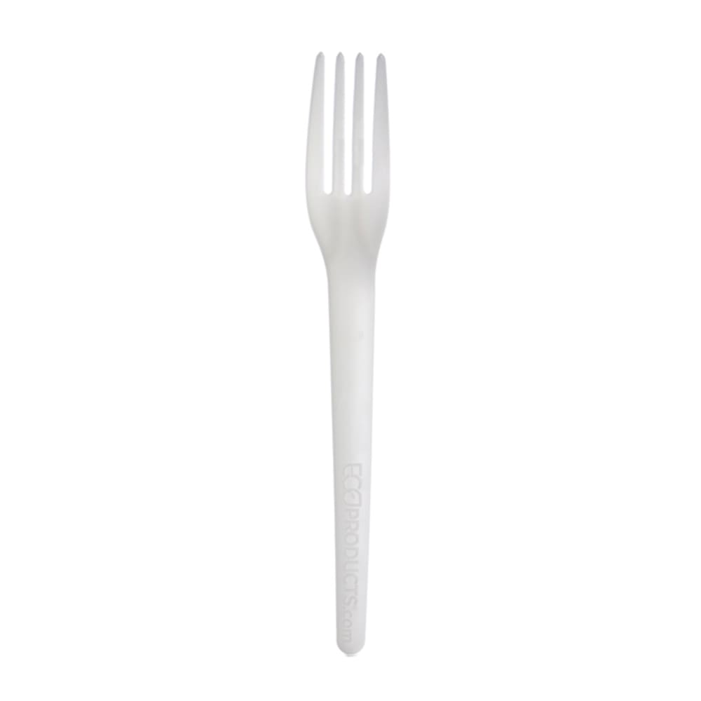 Eco Products 7" Plantware® Disposable Fork - PLA, White (EP-S017)