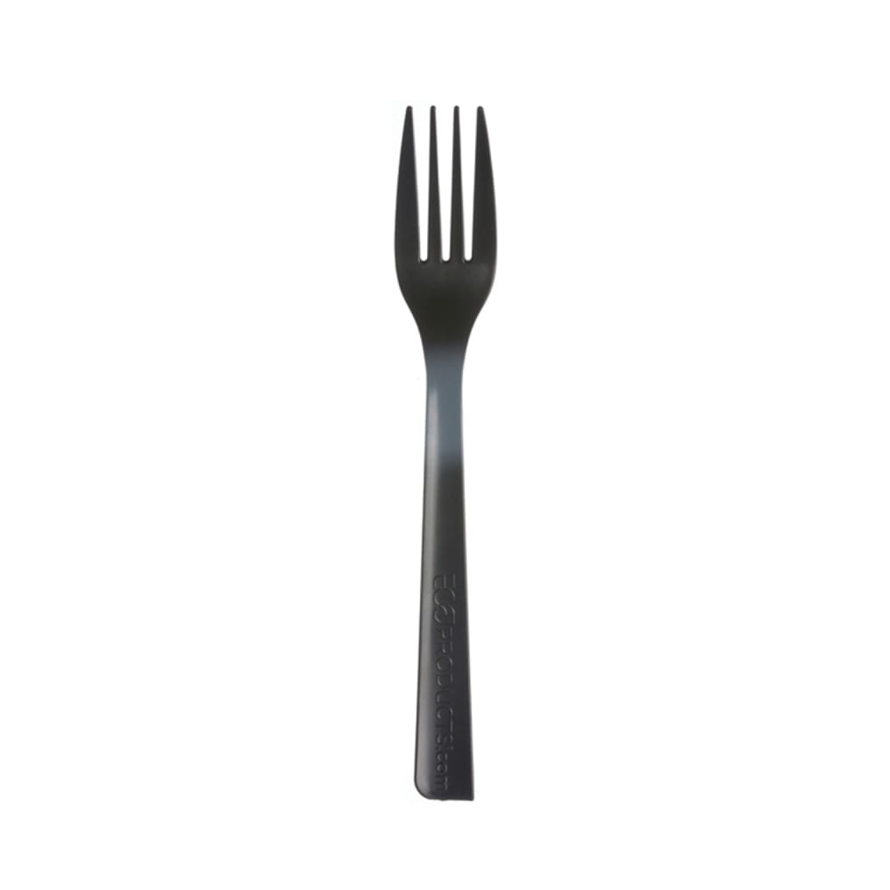 Eco Products 6" BlueStripe™ Disposable Fork - Polystyrene, Black (EP-S112)
