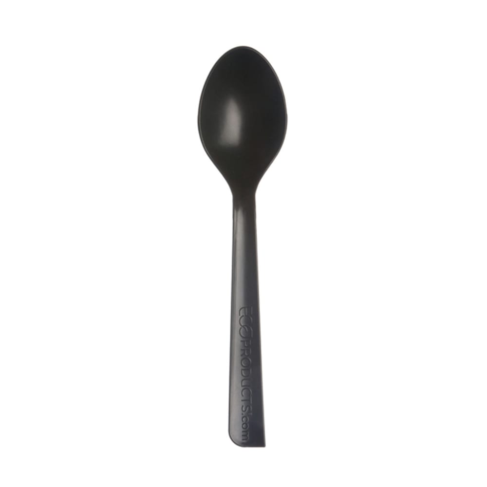 Eco Products 6" BlueStripe™ Disposable Spoon - Polystyrene, Black (EP-S113)