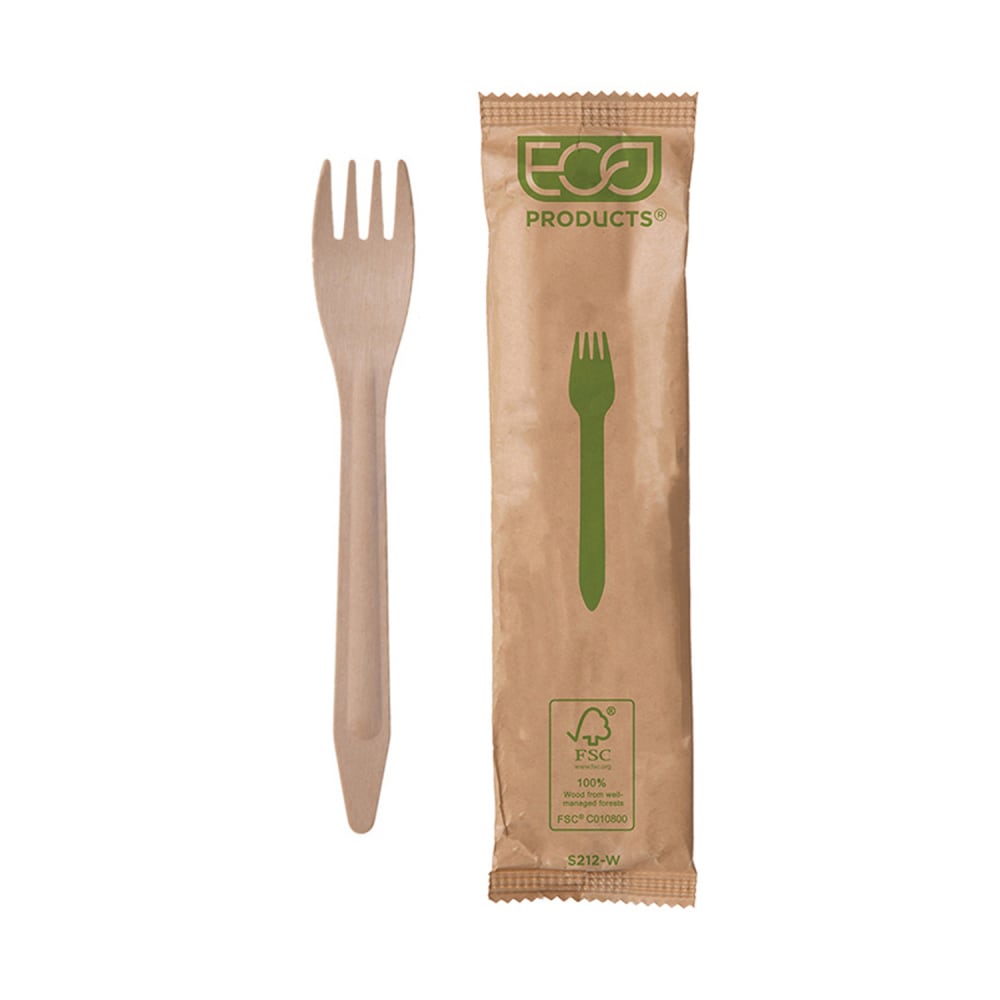 Eco Products 6 1/2" Disposable Fork - Birch Wood (EP-S212-W)